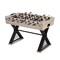 Oak and Black Metal 48” X-Leg Industrial Foosball Table with Smooth Playfield